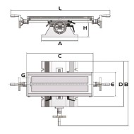 Masa transversala, sarcina maxima 40 kg, model KT 120, Optimum