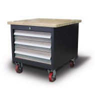 Dulap mobil pentru masini-unelte, cap. de incarcare masa 500 kg max., model MSU 3, Optimum