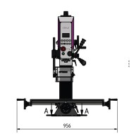 Masina de frezat cu turatie variabila, 230 V, 750 W, cursa de gaurire 70 mm, model MH 2 DV, Optimum