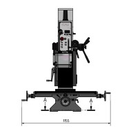 Masina de frezat cu viteză variabila, 230 V, 3 kW, cursa de gaurire 120  mm, 60 - 3000 rpm, model MB 4 SV, Optimum