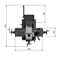 Masina de frezat cu viteză variabila, 230 V, 3 kW, cursa de gaurire 120  mm, 60 - 3000 rpm, model MB 4 SV, Optimum