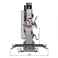 Masina de frezat, 400 V, 1.5 kW, deschidere brat 215 mm, prindere tija  M16, modelul MH 35V, Optimum