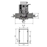 Masina de frezat, 400 V, 2.5 kW, deschidere brat 285 mm, prindere tija M16, modelul MH 50 G, Optimum