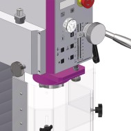 Masina de frezat, 400 V, 2.5 kW, deschidere brat 285 mm, prindere tija M16, modelul MH 50 G, Optimum