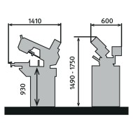 Fierastrau cu banda metalica, 400 V, 2 trepte de viteza, banda 2450 x 27 x 0.9 mm, Metallkraft