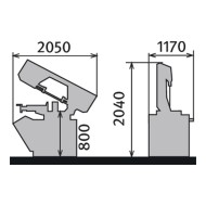 Fierastrau cu banda metalica, 400 V, dimensiune banda 3660 x 27 x 0.9 mm, modelul BMBS 300 x 320 HA-DG, Metallkraft
