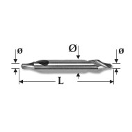 Burghie de centruire HSS, DIN 333, Forma R - gama profesionala, RUKO