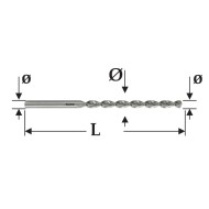 Burghie LUNGI elicoidale, DIN 340, TL 3000, HSSE-Co 5 - gama profesionala, RUKO