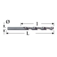 Burghie elicoidale, DIN 338, tip N, HSS-G, TERRAX