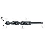 Burghie elicoidale, DIN 345, tip N, cu coada Morse, HSS-R - gama profesionala, RUKO