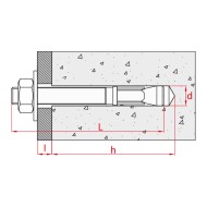 Conexpand bolt din otel inoxidabil A4 (AISI 316), omologat, cu certificare ETA-CE , Index
