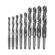 Set de 9 burghie elicoidale HSS - DIN 345, coada Con Morse, prindere MK 2, taiere pe dreapta, Optimum