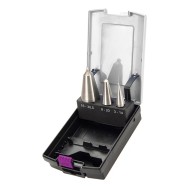 Set de 3 burghie conice cu varf de centrare pentru tabla, Optimum