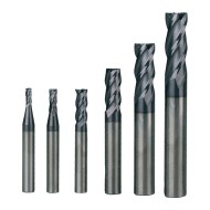Set de freze din carbura din carbura cu acoperire TiAlN coada cilindrica, taiere frontala, Optimum