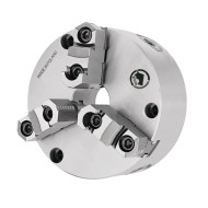 Universal cu 3 bacuri cu fixare centrica - "BISON", din fonta, 4000 rpm, diametru 125 mm, Optimum