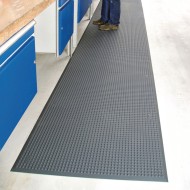 Covor de protecte din cauciuc pentru zona de lucru, grosime 14 mm, 1840 x 940 mm, material poliuretan ignifug, Optimum