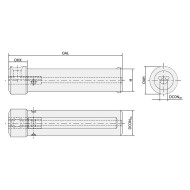Suport pentru cutite de strung cu prindere cilindrica, Ø interior DCON 4 mm, Ø exterior 25 mm, lungime 100 mm, Optimum