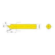 Cutit de strung exterior cu taiere pe dreapta, 45°, cod ISO NCCH6R  10.03-45  YG812, Optimum