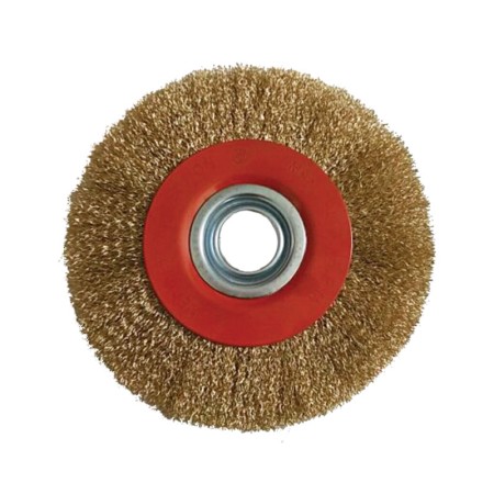 Perie disc de sarma din otel cu grosime de 0.3 mm, dimensiuni Ø200 x 20 x Ø32 mm, Optimum