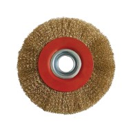 Perie disc de sarma din otel cu grosime de 0.3 mm, dimensiuni Ø200 x 20 x Ø32 mm, Optimum