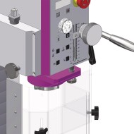 Masina de frezat, 400 V, 2.2 kW, deschidere brat 285 mm, prindere tija M16, modelul MH 50V, Optimum