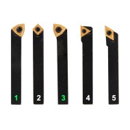 Set de 5 placute din carbura, ISO WCMT 050308, acoperire TiN, Optimum