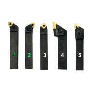 Set de 5 placute din carbura pentru cutite din “Set 6”, cod ISO WNMG 060408, acoperire TiN, Optimum