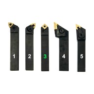 Set de 5 placute din carbura pentru cutite “Set 6”, cod ISO SNMG 090304, acoperire TiN, Optimum