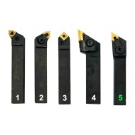 Set de 5 placute din carbura, cod ISO DNMG 110408, acoperire TiN, Optimum
