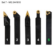 Set de 5 placute din carbura, cod ISO 16ER AG60, acoperire TiN, Optimum