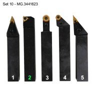 Set de 5 placute din carbura, cod ISO 16ER AG60, acoperire TiN, Optimum