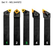 Set de 5 placute din carbura, cod ISO WNMG 080408, acoperire TiN, Optimum