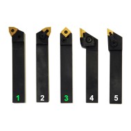 Set de 5 placute din carbura, cod ISO SNMG 120408, acoperire TiN, Optimum
