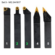 Set de 5 placute din carbura, cod ISO RNMG 1003MO, acoperire TiN, Optimum