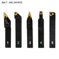 Set de 5 placute din carbura, cod ISO RNMG 1003MO, acoperire TiN, Optimum