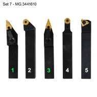 Set de 5 placute din carbura, cod ISO VNMG 160408, acoperire TiN, Optimum