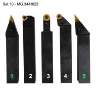 Set de 5 placute din carbura, cod ISO VNMG 160408, acoperire TiN, Optimum