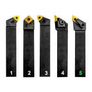 Set de 5 placute din carbura, cod ISO DNMG 150408, acoperire TiN, Optimum