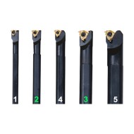 Seturi de 5 placute din carbura pentru cutite din “Set 15”, cod  ISO 11IR A60,acoperire TiN, Optimum
