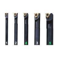 Seturi de 5 placute din carbura pentru cutite din “Set 15”, cod  ISO 16IR A60, acoperire TiN, Optimum