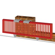 Roata culisanta cu un rulment, D58 mm, 17 x 28 x 64 mm, max. 100 kg, suport exterior, profil U, Rocast