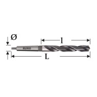 Burghie elicoidale, DIN 345, tip N, cu coada Morse, HSS-R - gama profesionala, RUKO