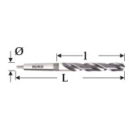 Burghie elicoidale, DIN 345, tip N, cu coada Morse, HSSE-Co 5 - gama profesionala, RUKO