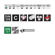Tesitoare C 90 grade HSSE Co5, rectificate, DIN 335, RUKO