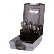 Set tesitoare cu fanta C 90 grade, HSSE Co 5, 4 tesitoare cu fanta, 0 nominal 2|5 - 5-10 - 10-15 - 15-20, inch, RUKO
