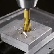 Adancitor pentru gauri strapunse - reper fin, HSS-TiN cu ghidaj fix, prindere cilindrica, DIN 373, RUKO