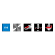 Adancitor HSS cu ghidaj fix, prindere con Morse, DIN 373, pentru gauri centrate, Ruko