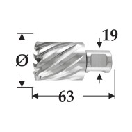 Burghie coroana HSS Co5, rectificate, prindere Weldon 3/4”, adancime de taiere 30.0 mm, Ruko