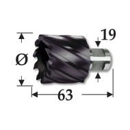 Burghie coroana HSS-TiAlN, rectificate, cBN, prindere Weldon 3-4, adancime de taiere 30.0 mm, RUKO