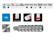 Carotiere HSS, rectificate, cBN, prindere Weldon 3-4, adancime de taiere 110.0 mm, RUKO